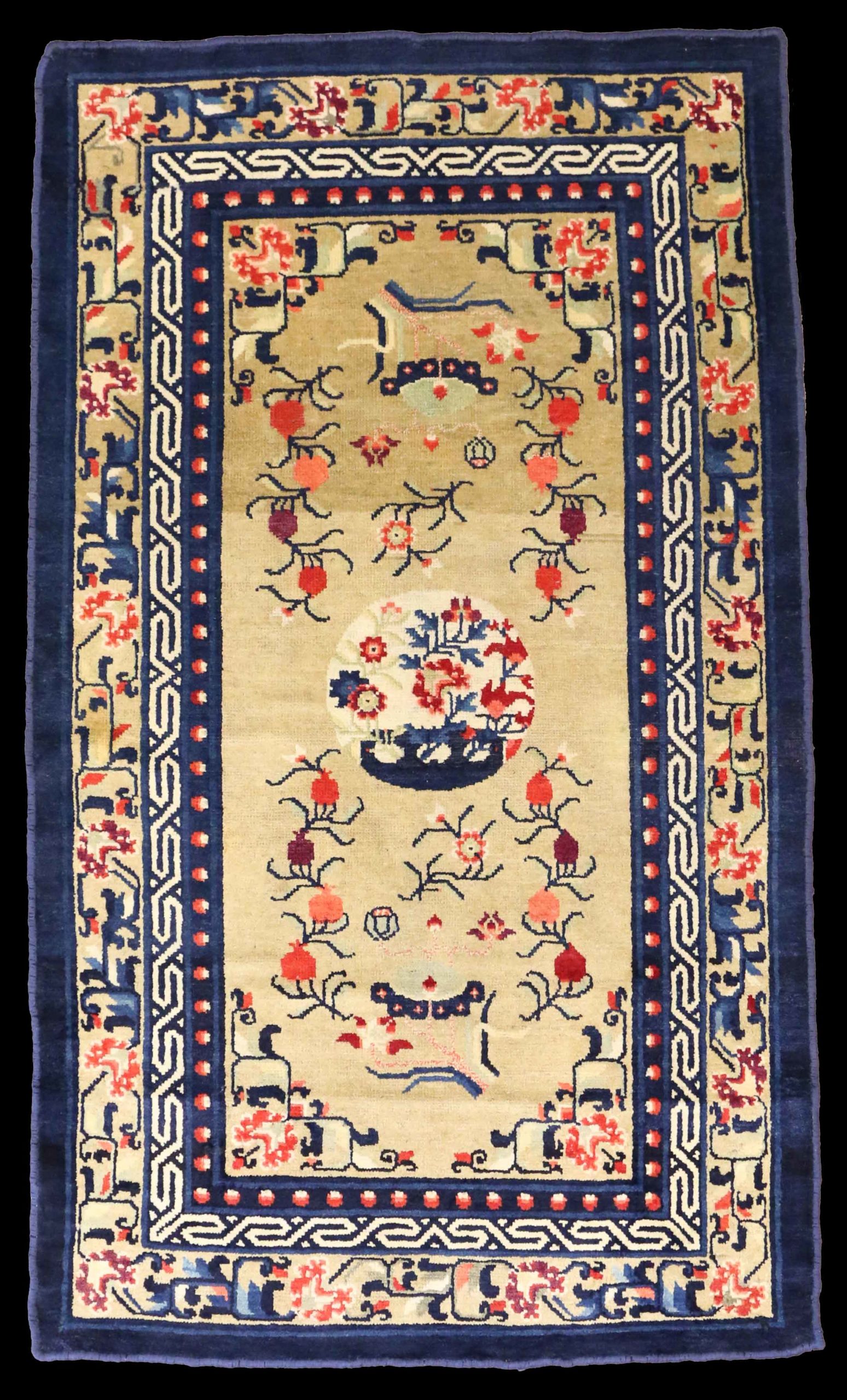 A fine and rare late 19th century Chinese Peking Carpet.  Circa 1890 356 × 282 cm