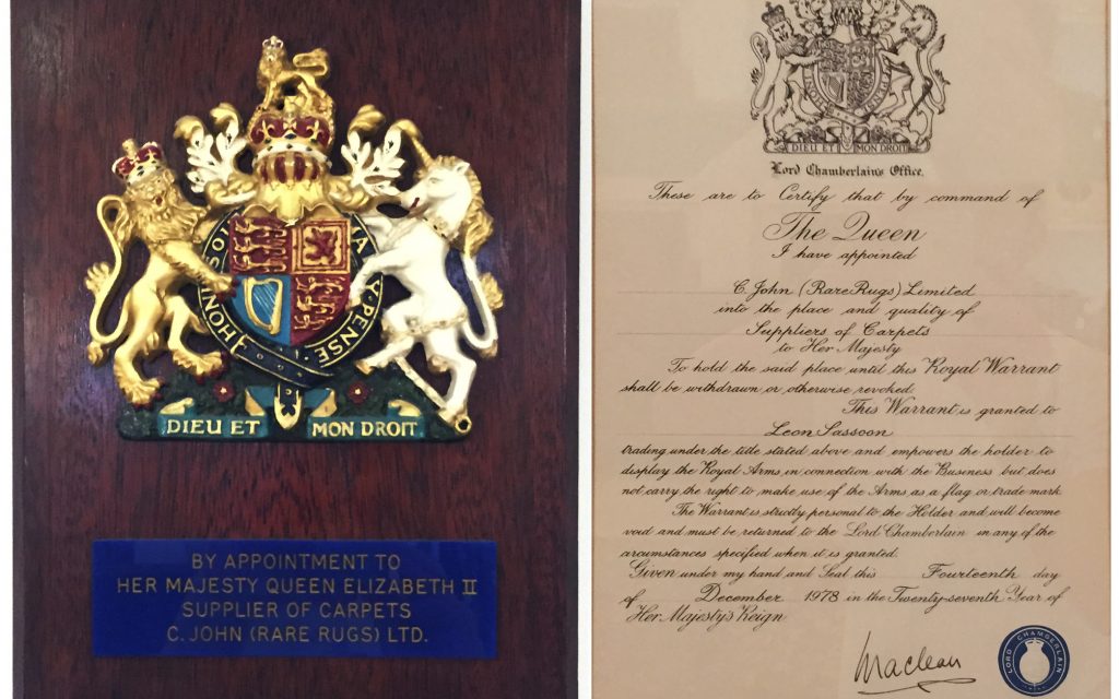 C. John's Appointment of the Royal Warrant – C. John