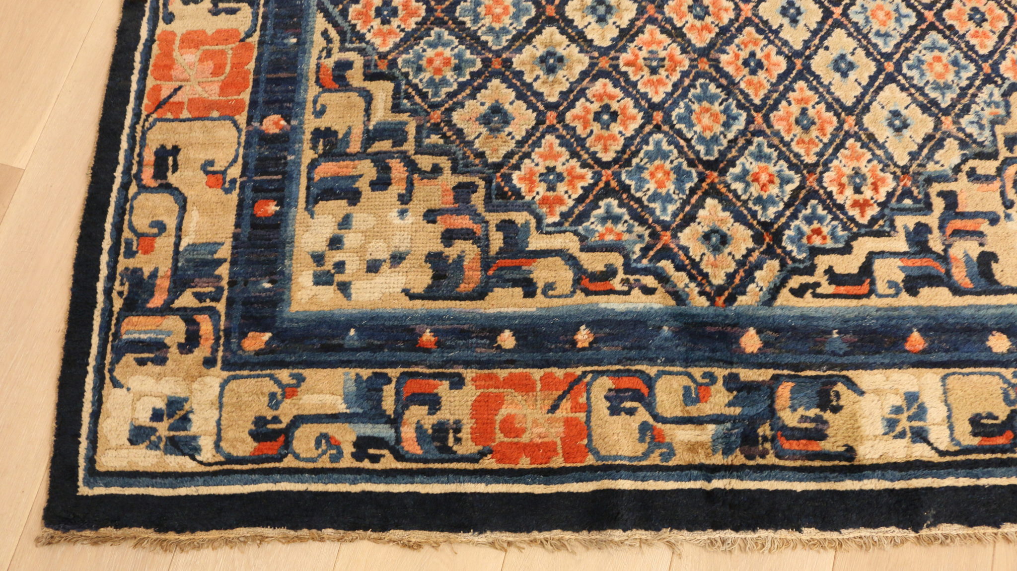 A fine and rare mid 19th Century Chinese Rug from the Ningxia district