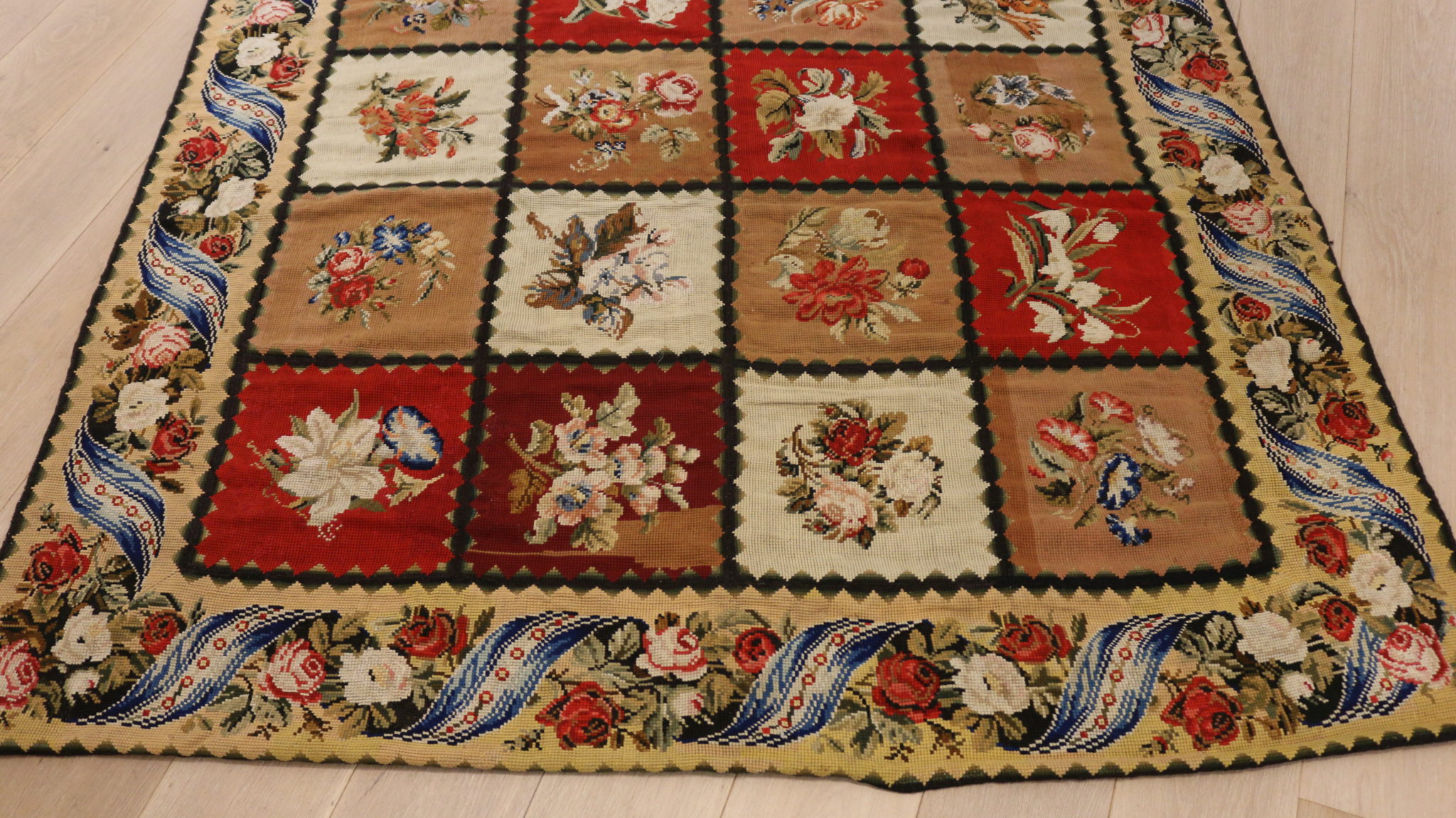Exquisite English Needlework Carpet C. John